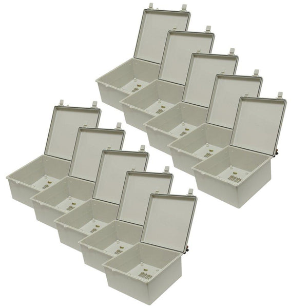 10 x IP65 Sealed ABS Wall Mount Plastic Enclosures