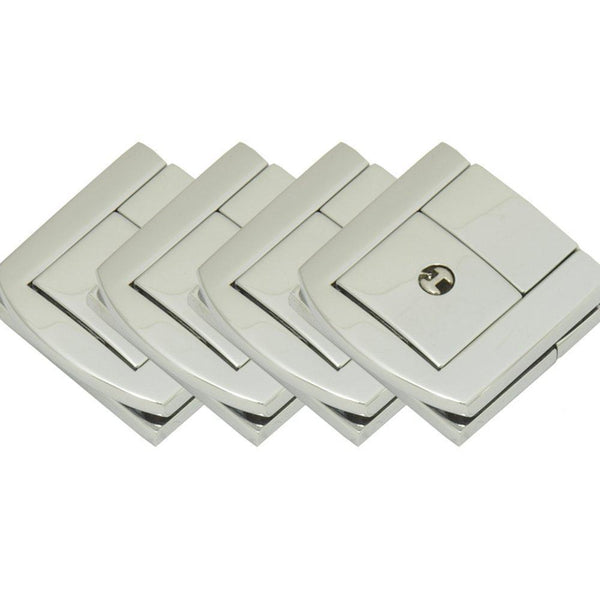 Pack of 4 Silver Quick Catch With Keys