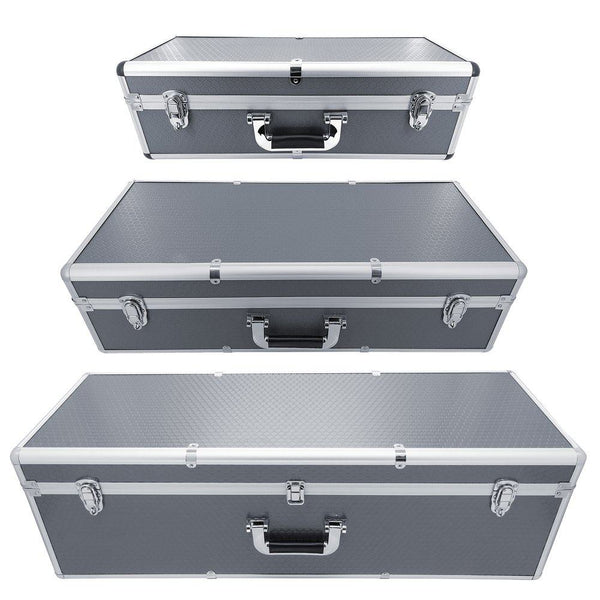 Triple Set of Chest Style Aluminium Flight Cases